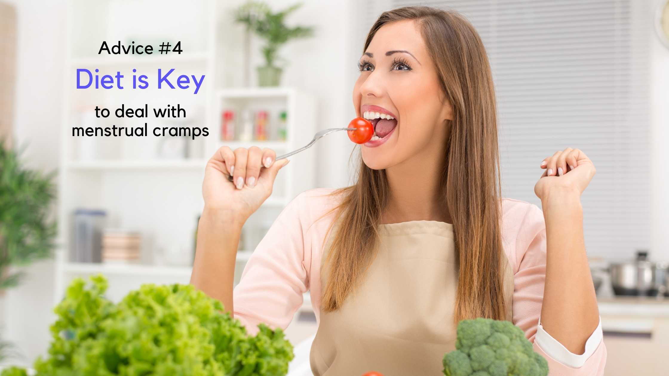 Diet is key to deal with menstrual cramps
